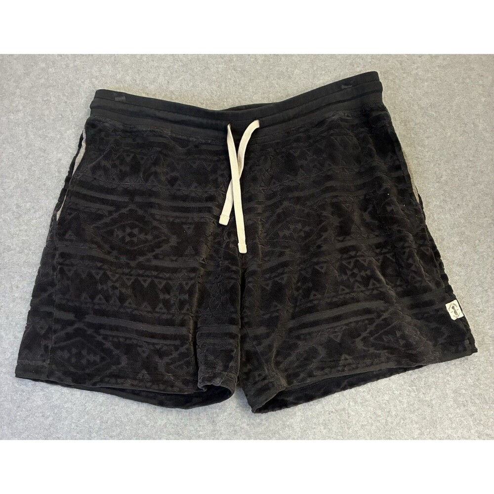 Chubbies Lounge Wear Shorts Men’s Large Black Aztec Plush Casual Soft